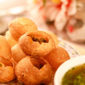 A Close-Up Shot of Panipuri on a Plate